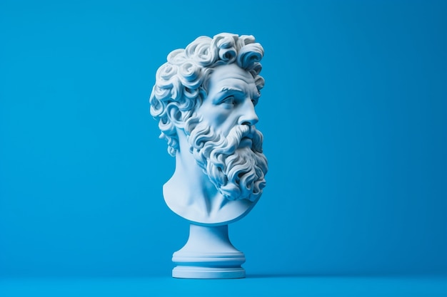 Aesthetic background of greek bust