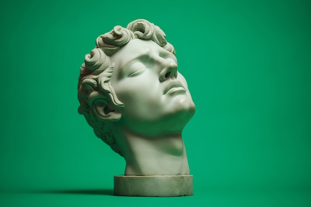 Free photo aesthetic background of greek bust