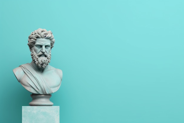 Aesthetic background with greek bust