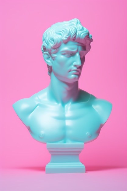 Aesthetic background with greek bust