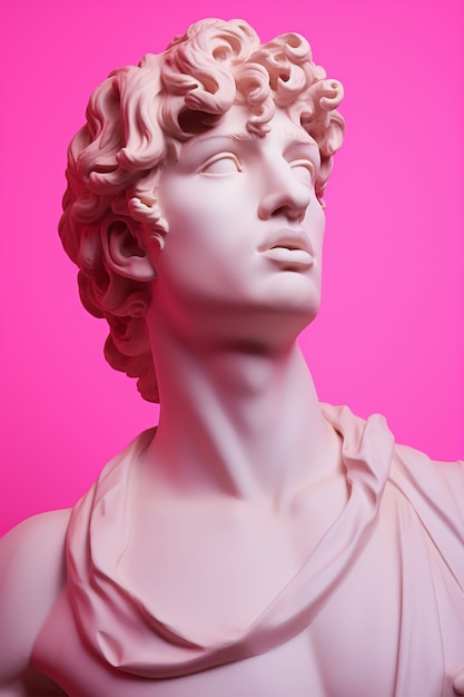 Aesthetic background with greek bust