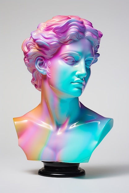 Aesthetic background with greek bust