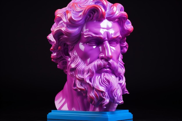 Aesthetic background with greek bust