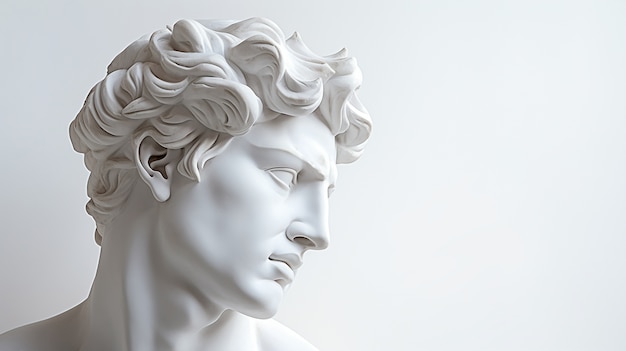 Aesthetic background with greek bust