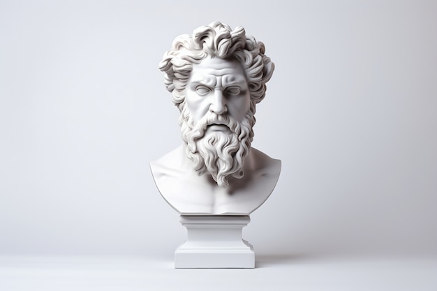 Aesthetic background with greek bust