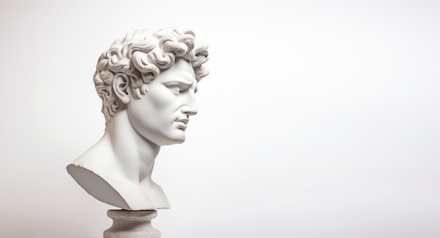 Aesthetic background with greek bust