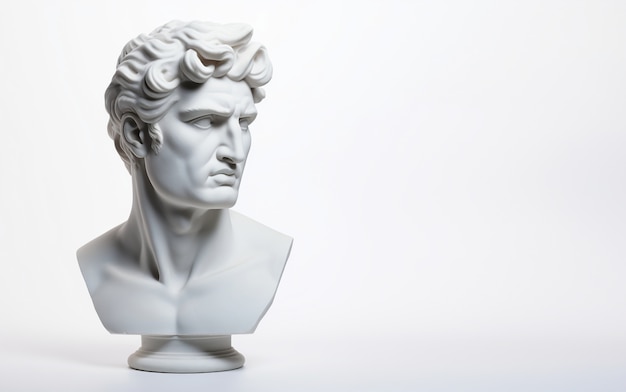 Aesthetic background with greek bust