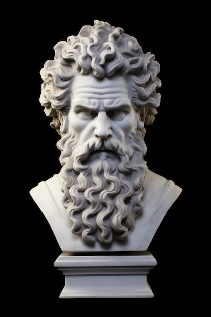 Aesthetic background with greek bust