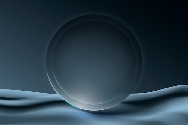 Free photo aesthetic circle frame background in gray futuristic minimal style