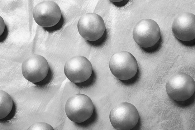 Free photo aesthetic wallpaper with silver balls