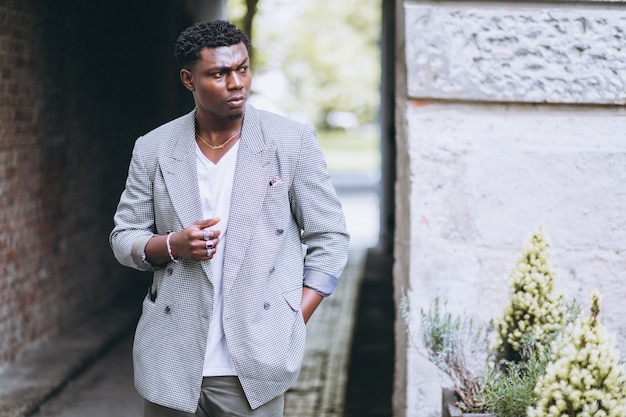 African american business man in suit