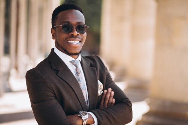 African american business man in suit