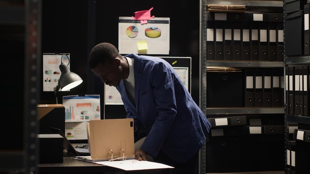 Free Photo african american detective at work