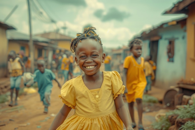 African children enjoying life