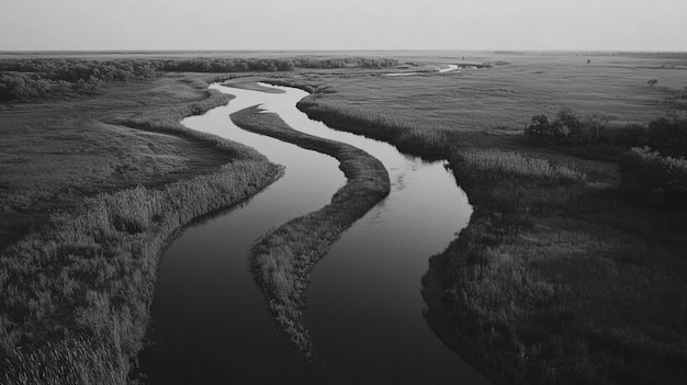 Free photo african savannah scene in black and white