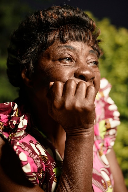 African senior woman portrait