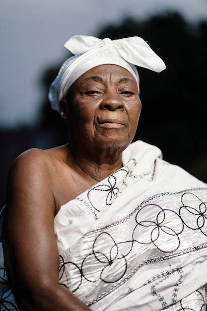 African senior woman portrait