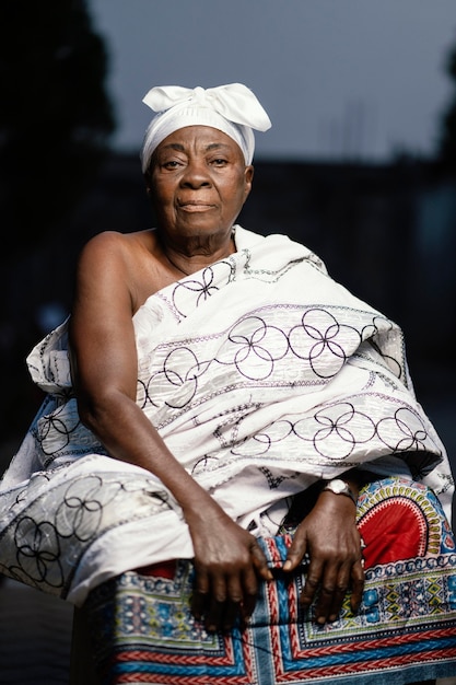 African senior woman portrait