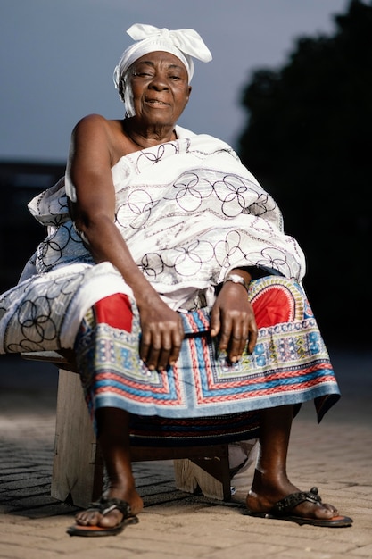 African senior woman