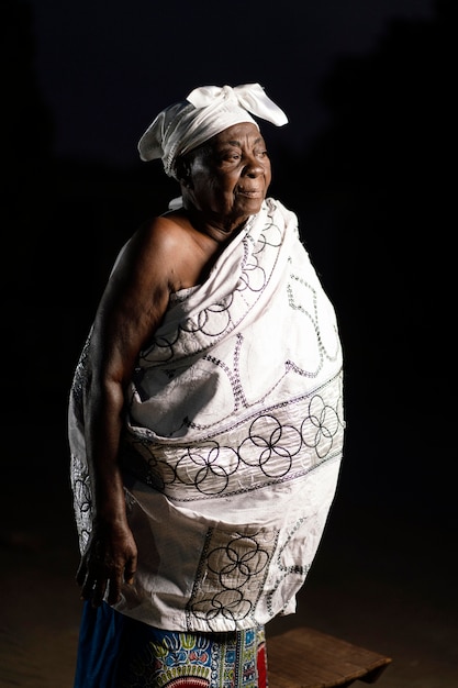 African senior woman