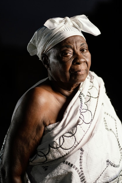 African senior woman