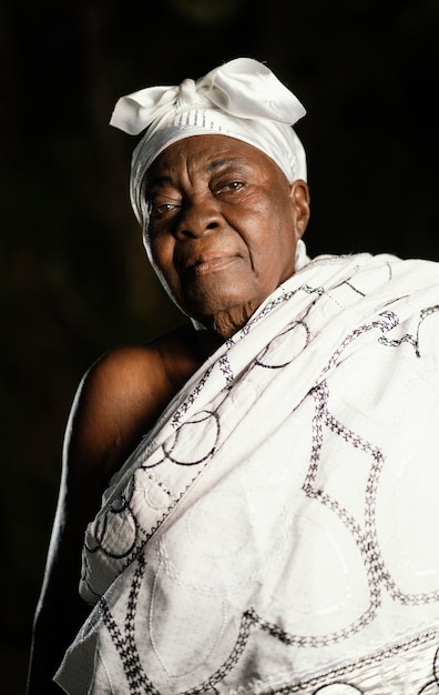 African senior woman