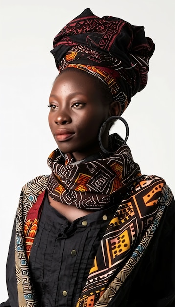 African woman posing in studio