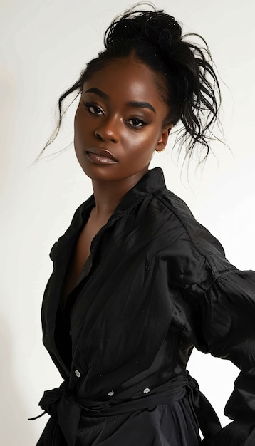 Free photo african woman posing in studio