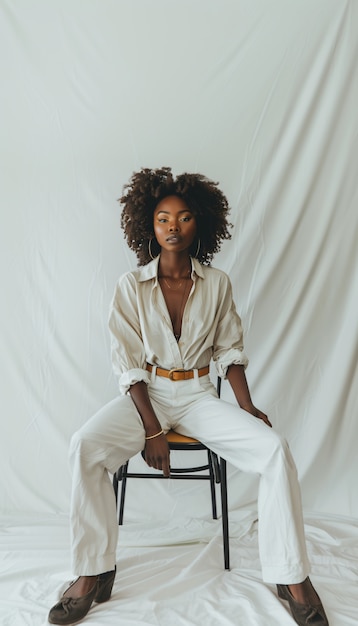 Free Photo african woman posing in studio