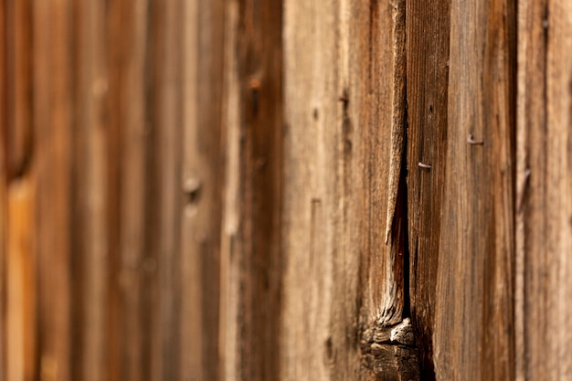 Free Photo aged wooden surface with knot and rusty nails