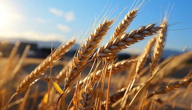 Free Photo agriculture golden harvest paints nature beauty in rural landscapes generated by artificial intelligence