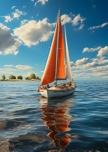 Ai generated boat picture