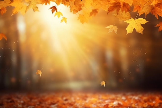 Free photo ai generated fall leaves picture