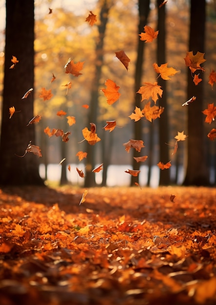 Free photo ai generated fall leaves