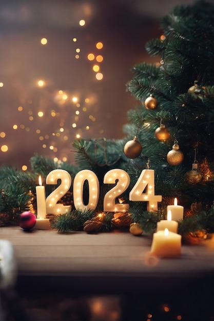 Ai generated happy new year 2024