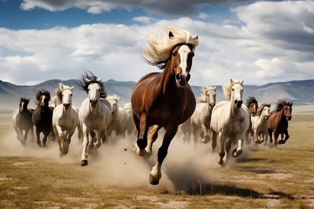 Ai generated horses picture