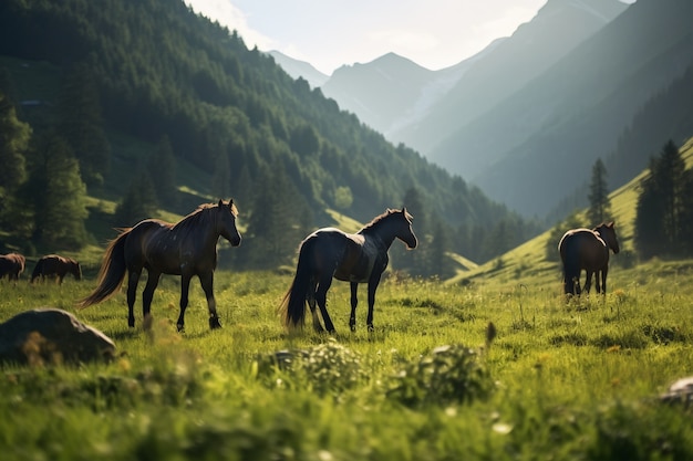 Ai generated horses picture