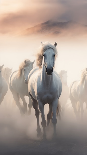 Ai generated horses picture