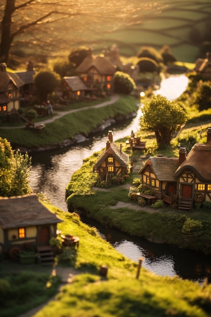 Free Photo ai generated medieval fantasy cities