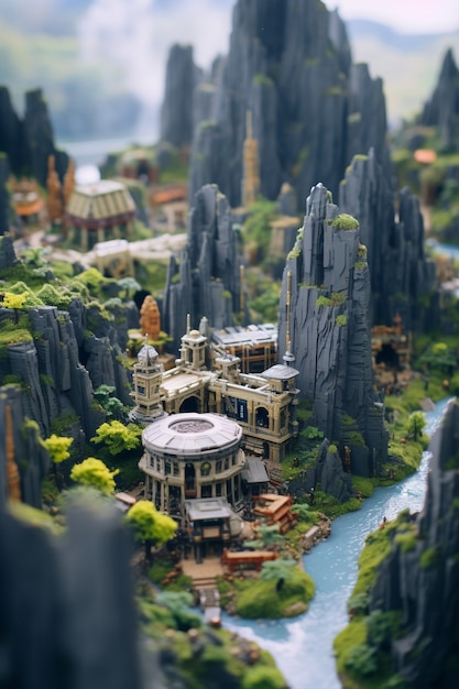 Free Photo ai generated medieval fantasy cities