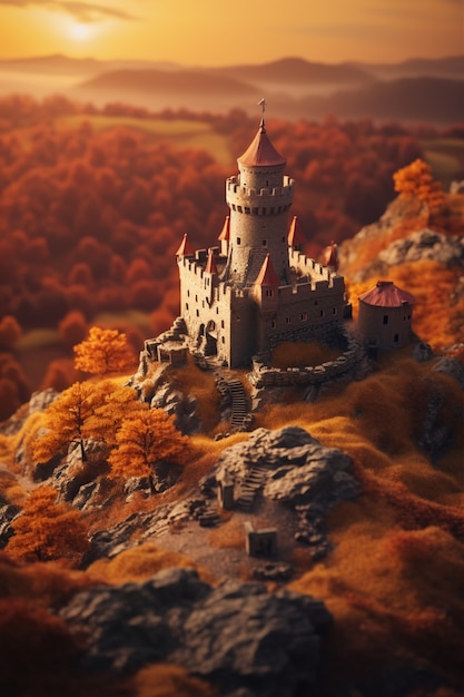 Free photo ai generated medieval fantasy city