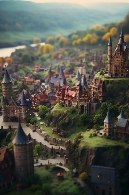 Free photo ai generated medieval fantasy city