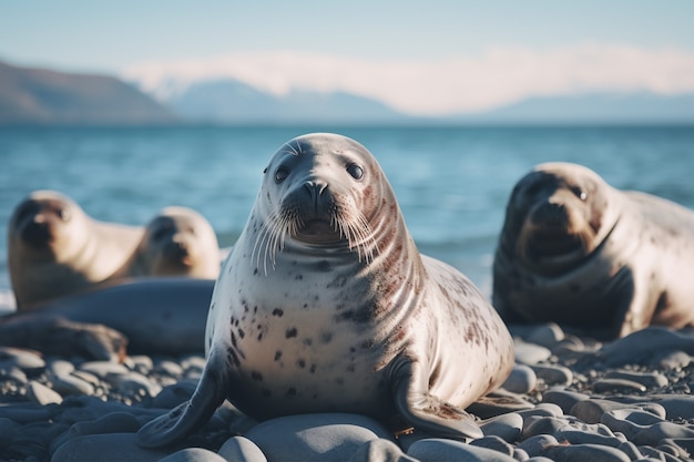 Ai generated realistic pictures of seals