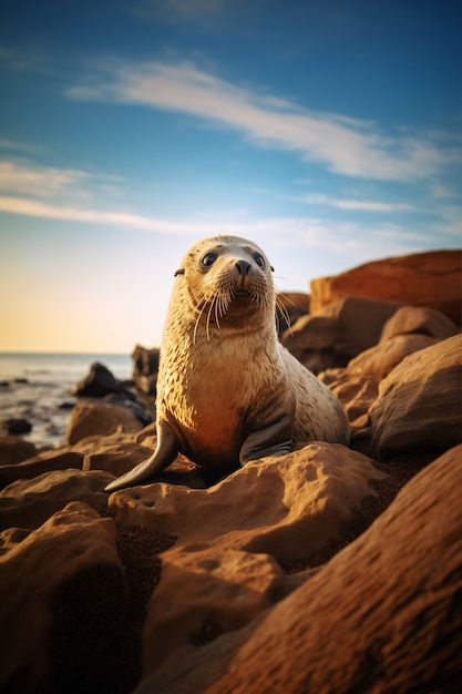 Free photo ai generated realistic pictures of seals