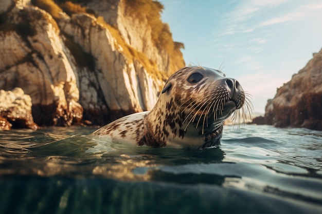 Free Photo ai generated realistic pictures of seals