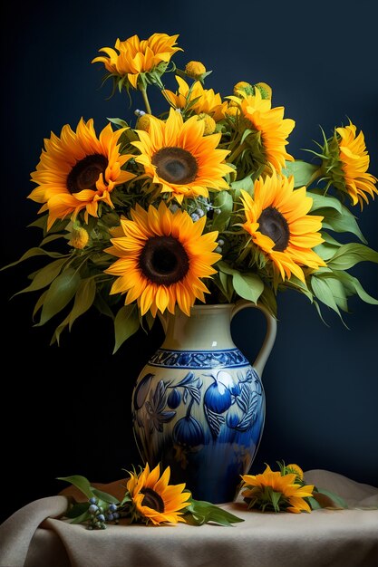 Ai generated sunflowers