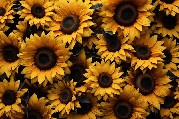 Ai generated sunflowers