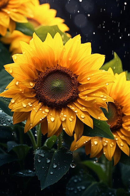 Free photo ai generated sunflowers