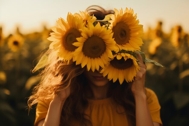 Ai generated sunflowers