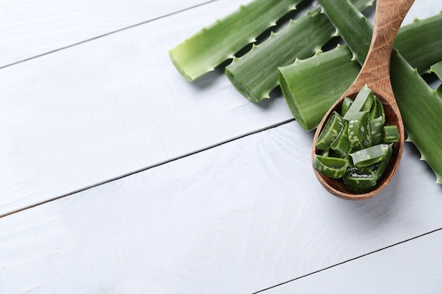 Aloe vera slices for skin care